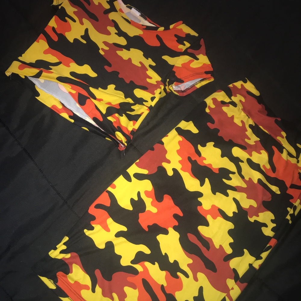 2 piece camouflage outfit